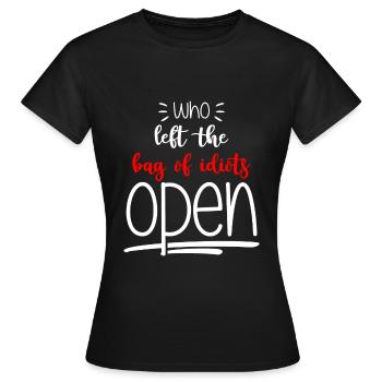 Provocation idiote maléfique - T-shirt Femme - noir - Devant - AI Model Female 172 dark (172cm)