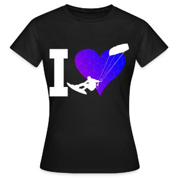 Kitesurf Kitesurf Kitesurfer Kitesurf Hommes - T-shirt Femme - noir - Devant - AI Model Female 172 dark (172cm)
