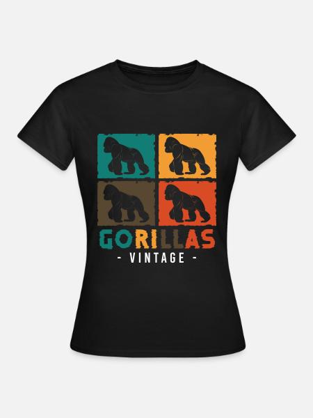 Monkey Training Silberrücken Zoo - Frauen T-Shirt - Schwarz