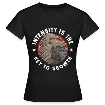 Jungle de singe à dos argenté - T-shirt Femme - noir - Devant - AI Model Female 172 dark (172cm)