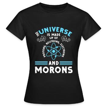 Astronaute astronomie voyage dans l'espace système solaire - T-shirt Femme - noir - Devant - AI Model Female 172 dark (172cm)