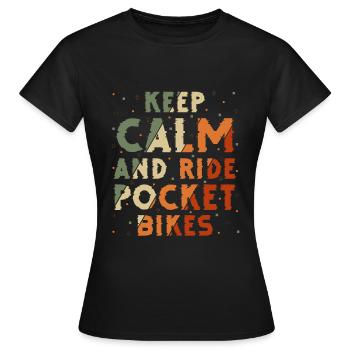 Motorrad Biker Zweirad Vater - Frauen T-Shirt - Schwarz - Vorne - AI Model Female 172 dark (172cm)