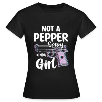 Pistole Munition Schusswaffe Freiheit - Frauen T-Shirt - Schwarz - Vorne - AI Model Female 172 dark (172cm)