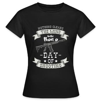 Weapon Shot Gun Owner Shooting - Women's T-Shirt - black - Front - AI Model Female 172 dark (172cm)