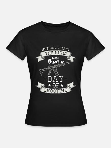 Waffe Schuss Waffenbesitzer Schießen - Frauen T-Shirt - Schwarz