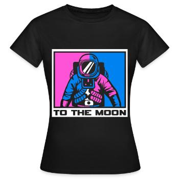 Logo de l’espace Voyager - T-shirt Femme - noir - Devant - AI Model Female 172 dark (172cm)