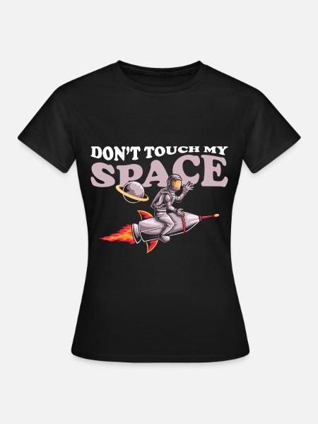 Space Shuttle Weightless Stars Spaceman - Women's T-Shirt - black