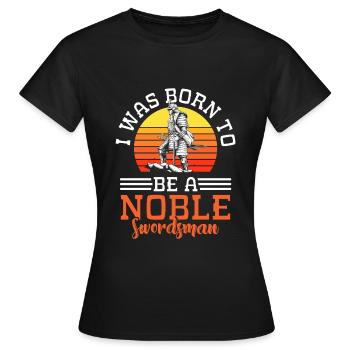 Schwertkämpfer Kendo Aikido Duell - Frauen T-Shirt - Schwarz - Vorne - AI Model Female 172 dark (172cm)