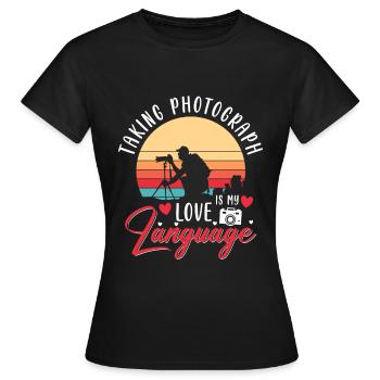 Image photo de l’appareil photo - T-shirt Femme - noir - Devant - AI Model Female 172 dark (172cm)