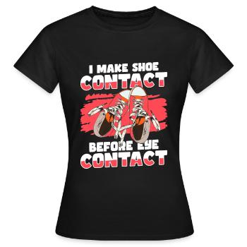 Schuhe Arbeit Handwerker Arbeiten - Frauen T-Shirt - Schwarz - Vorne - AI Model Female 172 dark (172cm)