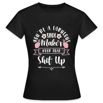 Schuster Beruf Humor Arbeiten - Frauen T-Shirt - Schwarz - Vorne - AI Model Female 172 dark (172cm)