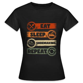 Travail de chaussures - T-shirt Femme - noir - Devant - AI Model Female 172 dark (172cm)