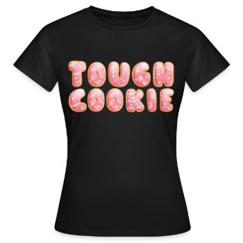 Biscuit dur Biscuits aux noix dures Pâtisserie - T-shirt Femme - noir - Devant - AI Model Female 172 dark (172cm)