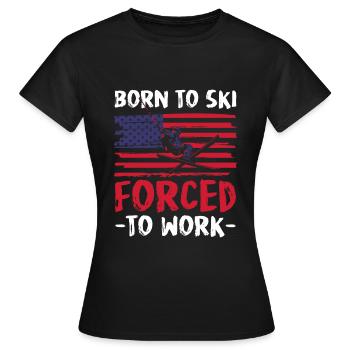 Ski Piste Moniteur de ski Skieur - T-shirt Femme - noir - Devant - AI Model Female 172 dark (172cm)