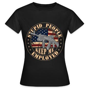 Cop Kriminalität Inspektor - Frauen T-Shirt - Schwarz - Vorne - AI Model Female 172 dark (172cm)