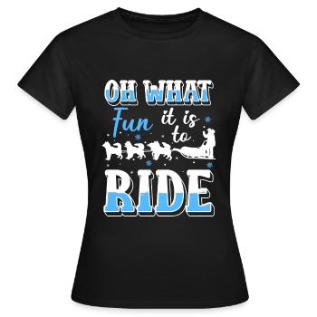 Sport Sledging Wooden sledges - Women's T-Shirt - black - Front - AI Model Female 172 dark (172cm)