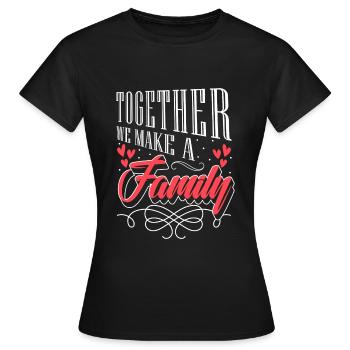 Family Family member Family coat of arms - Women's T-Shirt - black - Front - AI Model Female 172 dark (172cm)