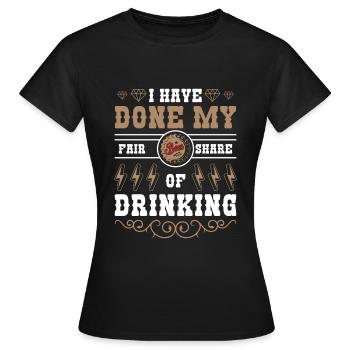 Sevrage alcoolique ventre de bière arrêter - T-shirt Femme - noir - Devant - AI Model Female 172 dark (172cm)