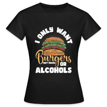 Drug-Free Clean Marijuana Against Drugs - Women's T-Shirt - black - Front - AI Model Female 172 dark (172cm)