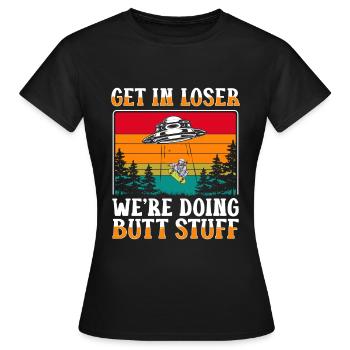 Extraterrestrial Invasion Extraterrestrial Saucer - Women's T-Shirt - black - Front - AI Model Female 172 dark (172cm)