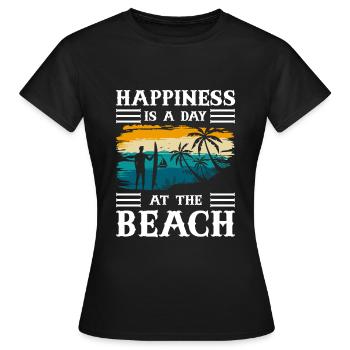 Strand Meer Sommerurlaub Brise - Frauen T-Shirt - Schwarz - Vorne - AI Model Female 172 dark (172cm)