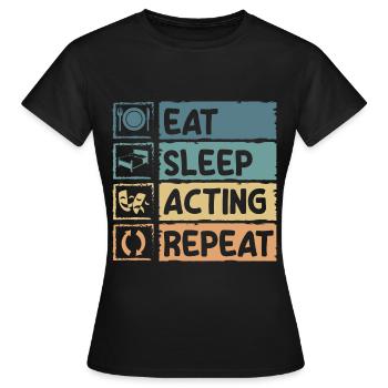 Schauspieler Probe Komödie Oper - Frauen T-Shirt - Schwarz - Vorne - AI Model Female 172 dark (172cm)