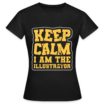 Designerin Gestalter Zeichnen - Frauen T-Shirt - Schwarz - Vorne - AI Model Female 172 dark (172cm)
