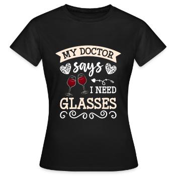 Douleur du médecin - T-shirt Femme - noir - Devant - AI Model Female 172 dark (172cm)