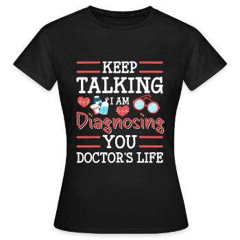 Mediziner Krankenhaus Ärzte - Frauen T-Shirt - Schwarz - Vorne - AI Model Female 172 dark (172cm)