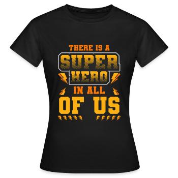 Les sauveteurs de la vie quotidienne aident les bandes dessinées - T-shirt Femme - noir - Devant - AI Model Female 172 dark (172cm)