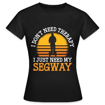 Segway Driver Leisure Fashion Vehicle - Women's T-Shirt - black - Front - AI Model Female 172 dark (172cm)