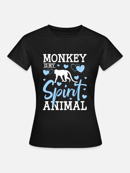 Affe Tiere Wildnis - Frauen T-Shirt - Schwarz