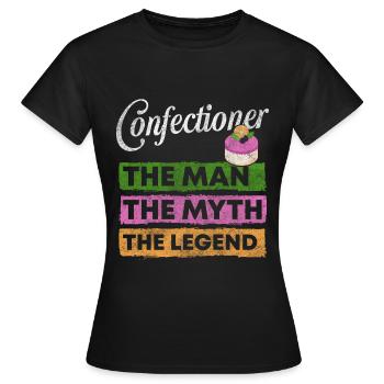 Pâtisserie Pâtisserie Bonbons - T-shirt Femme - noir - Devant - AI Model Female 172 dark (172cm)