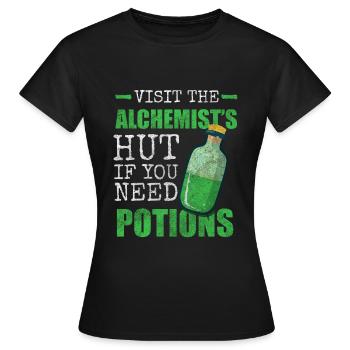 Potion magique du laboratoire de chimie - T-shirt Femme - noir - Devant - AI Model Female 172 dark (172cm)