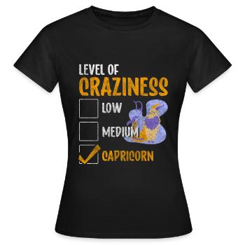 Élément Capricorne Superstition terrestre - T-shirt Femme - noir - Devant - AI Model Female 172 dark (172cm)