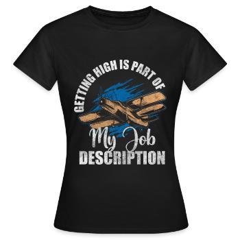 Planeur de construction de modèles réduits d’avions - T-shirt Femme - noir - Devant - AI Model Female 172 dark (172cm)