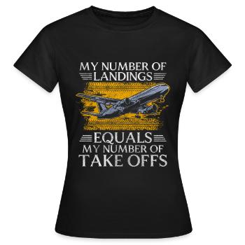 Pilot Flugplatz Modellbau Segelflieger - Frauen T-Shirt - Schwarz - Vorne - AI Model Female 172 dark (172cm)