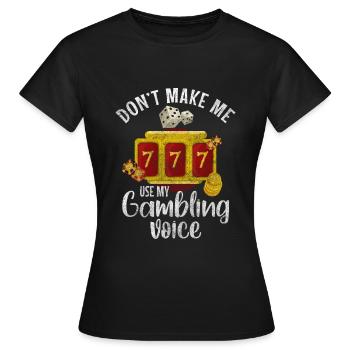 Dépendance au jeu de casino - T-shirt Femme - noir - Devant - AI Model Female 172 dark (172cm)
