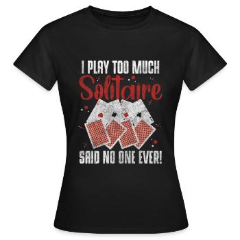Jeu de cartes Jeu de cartes Spades - T-shirt Femme - noir - Devant - AI Model Female 172 dark (172cm)