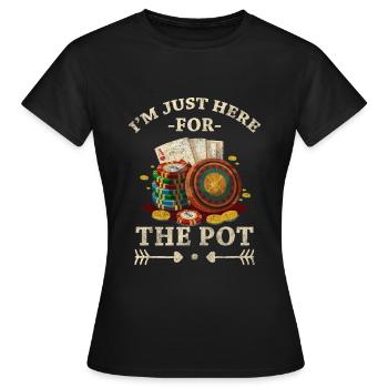Casino Gambling Hold'em Game - Women's T-Shirt - black - Front - AI Model Female 172 dark (172cm)