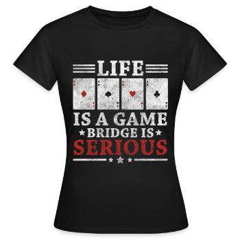 Kartenspiel Kartenspieler Blackjack Herz - Frauen T-Shirt - Schwarz - Vorne - AI Model Female 172 dark (172cm)