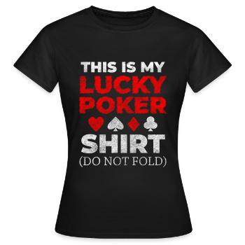 Ace Card Game Double Head All In - T-shirt Femme - noir - Devant - AI Model Female 172 dark (172cm)