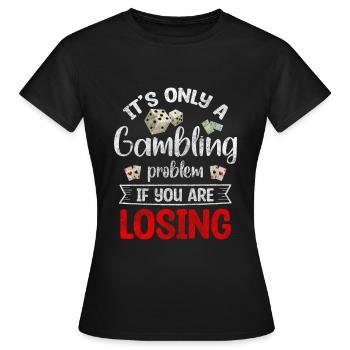 Jeu de cartes Jeu de chance - T-shirt Femme - noir - Devant - AI Model Female 172 dark (172cm)
