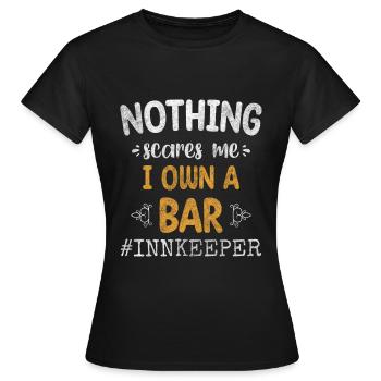 Wirtshaus Bar Tabak - Frauen T-Shirt - Schwarz - Vorne - AI Model Female 172 dark (172cm)