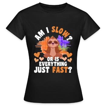 Chilling Lazing Lazy Hanger - Women's T-Shirt - black - Front - AI Model Female 172 dark (172cm)