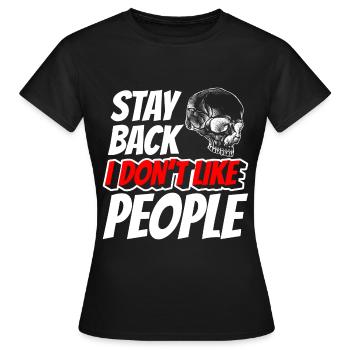 Sarcasm People Misanthrope Rejection - Women's T-Shirt - black - Front - AI Model Female 172 dark (172cm)