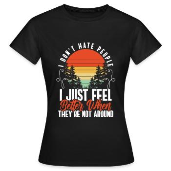Hate Man Misanthropy - Women's T-Shirt - black - Front - AI Model Female 172 dark (172cm)