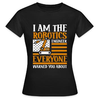 Maschine Zahnrad Ingenieur Techniker - Frauen T-Shirt - Schwarz - Vorne - AI Model Female 172 dark (172cm)