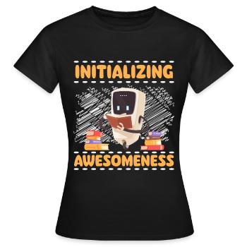Maschine Mechanik Kampfroboter - Frauen T-Shirt - Schwarz - Vorne - AI Model Female 172 dark (172cm)