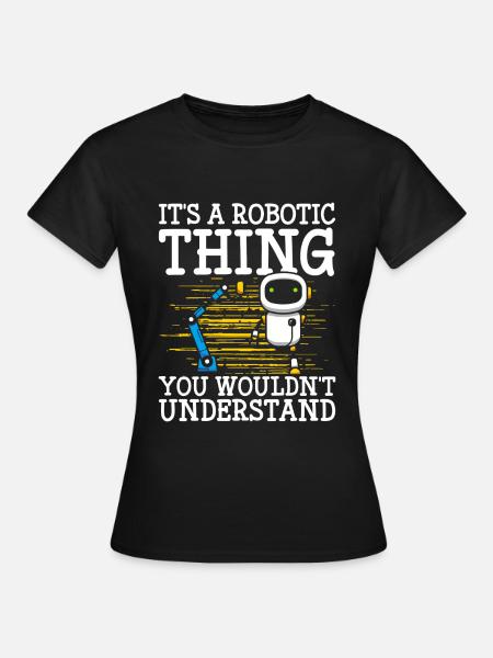 Roboter Zahnrad Cyborg - Frauen T-Shirt - Schwarz